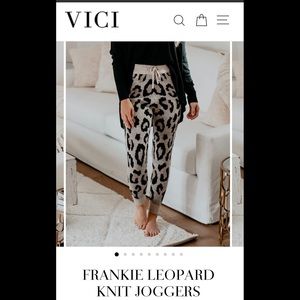 Leopard Print Knit Joggers
